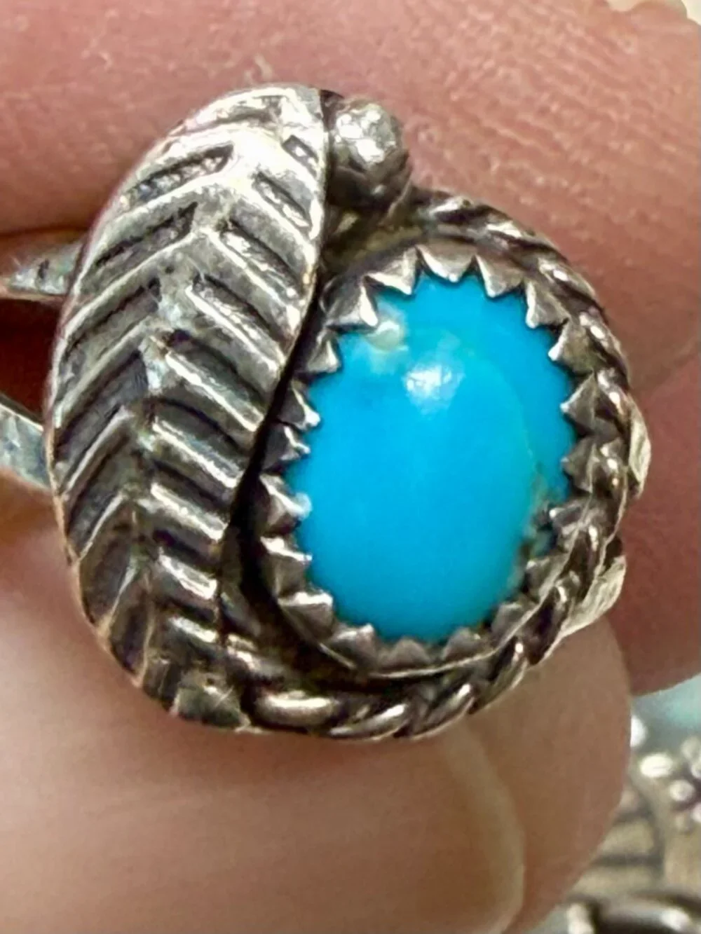 Old SouthWest Handmade Sterling with Turquoise Ring